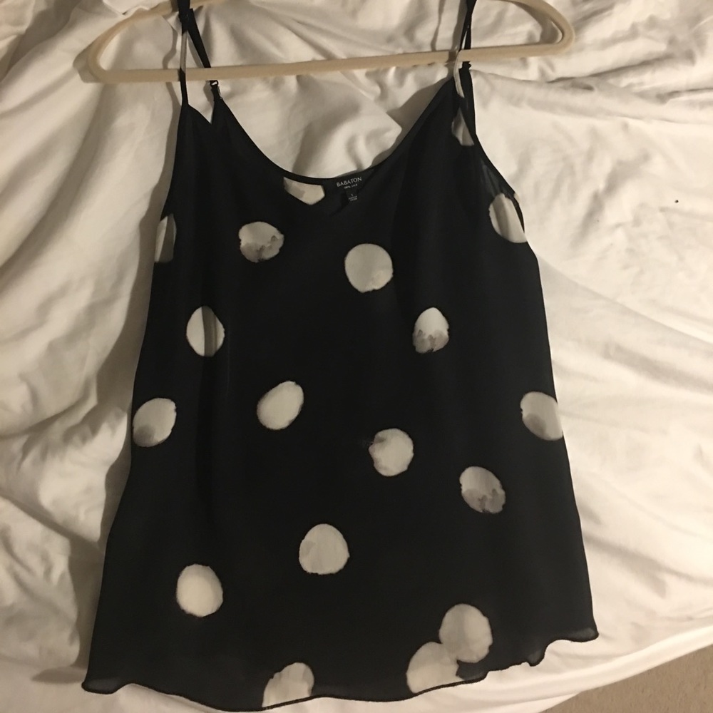 Fun black spaghetti strap top